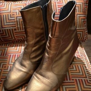 Topshop size 40  golden boots